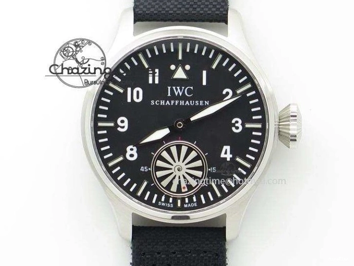 MIROTIME 0723 Pilot Chrono SS IW387809 ZF 1:1 Best Edition Silver Dial Blue Numbers On Blue Leather Strap A Lightweight 7263